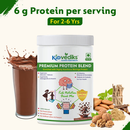 Premium Protein Blend Enriched with Highly Nutritious Moringa Protein for 2-6 yrs old kid.