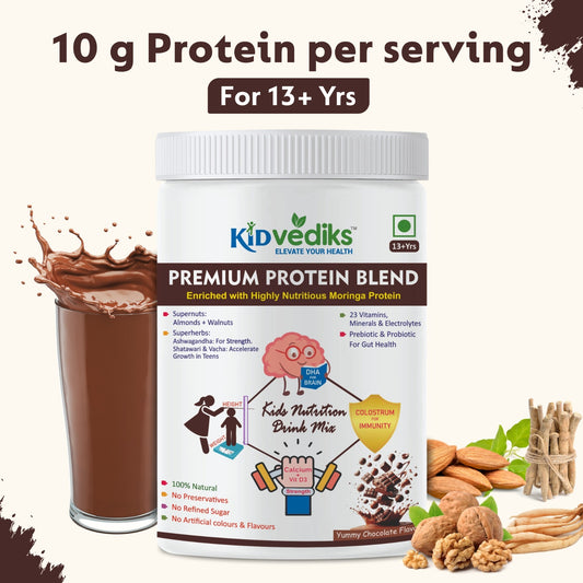 Premium Protein Blend Enriched with Highly Nutritious Moringa Protein for 13+ yrs old kid.